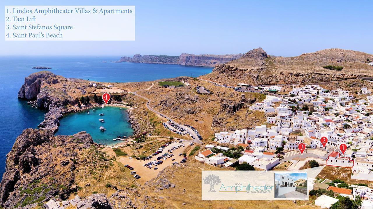 Lindos Amphitheater Villas And Apartments Exterior foto